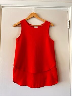 Anthropologie Deletta Sleeveless Red Women's Top Size Small Summer Layer